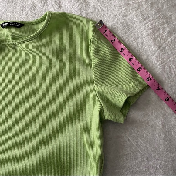 Bright Green Cropped Short Sleeve Tee - Picture 5 of 8
